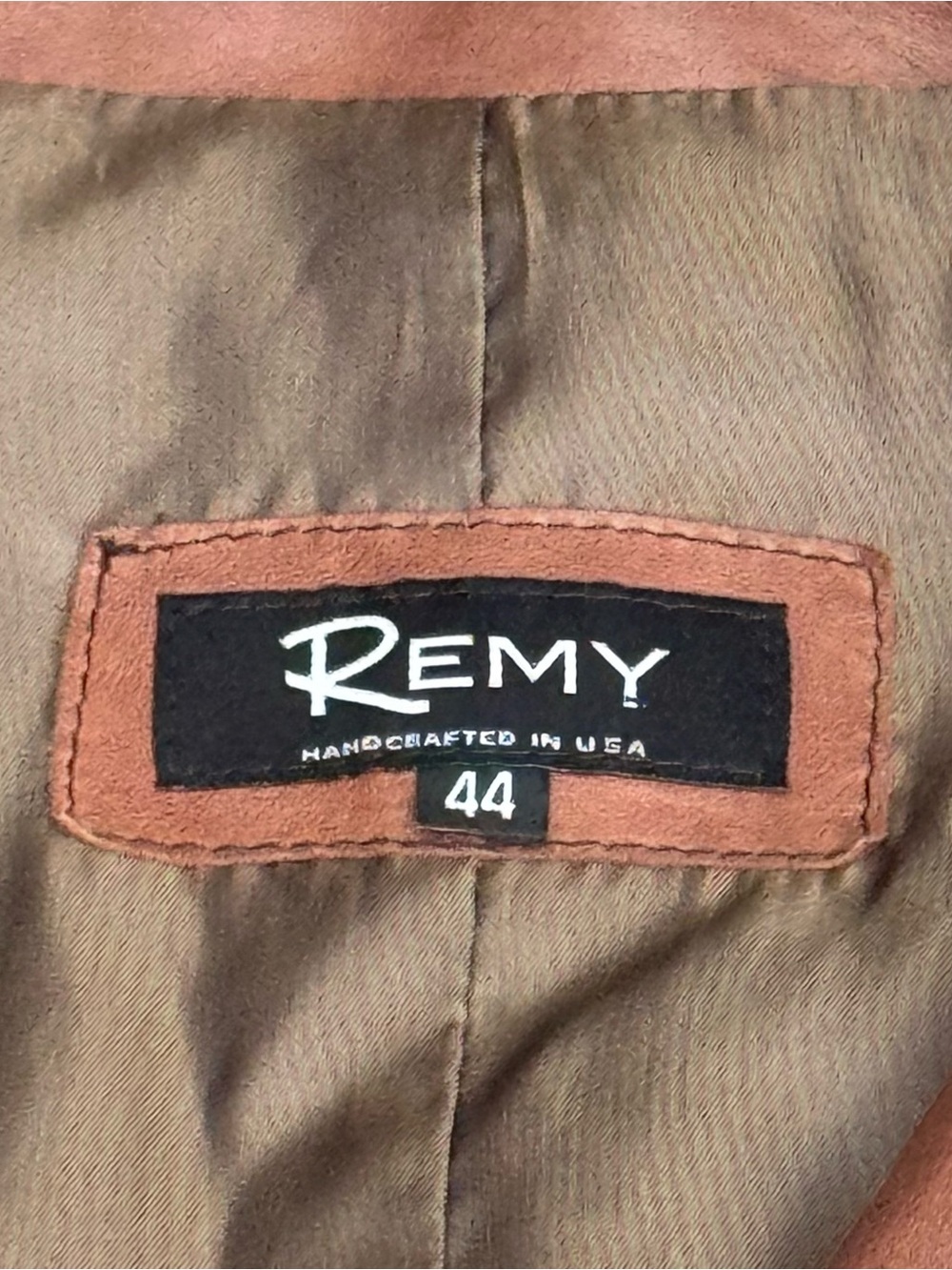 Remy Lambskin Leather Jacket Men 44 Black Brown Full Zip Vintage USA - Picture 8 of 10
